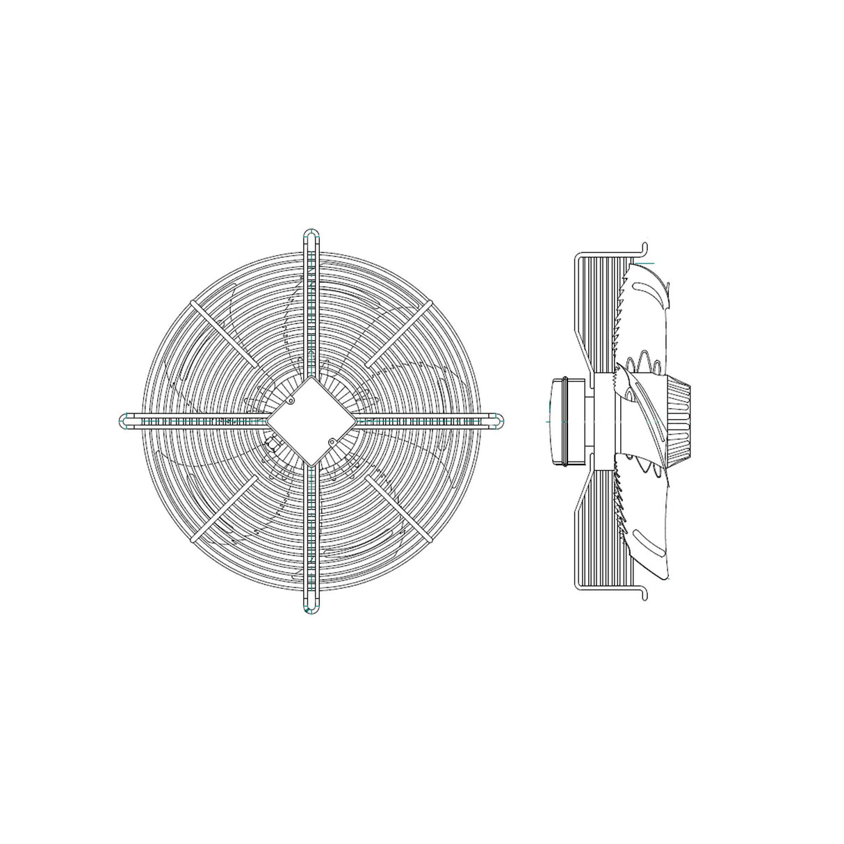 Large Electric Pusher Fan with Capacitor