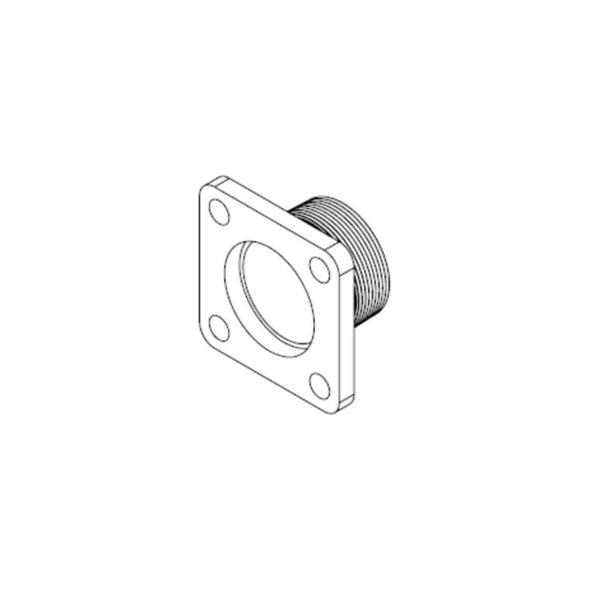 Exhaust 4-Bolt Flange for 2" Pipe