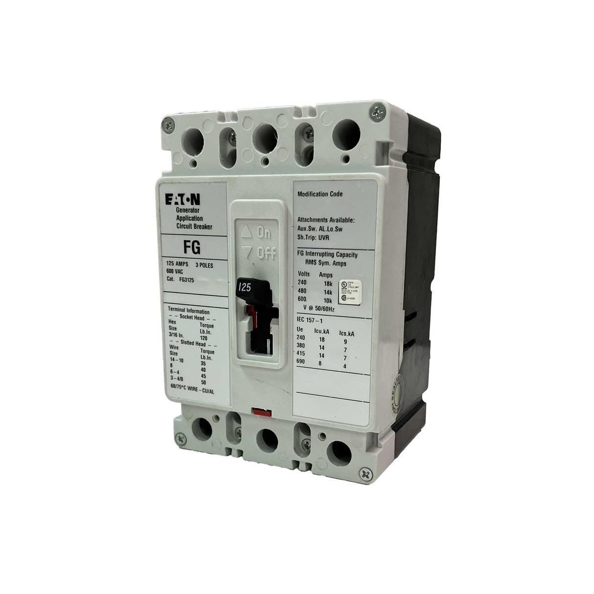 125 AMP 3 Pole Breaker