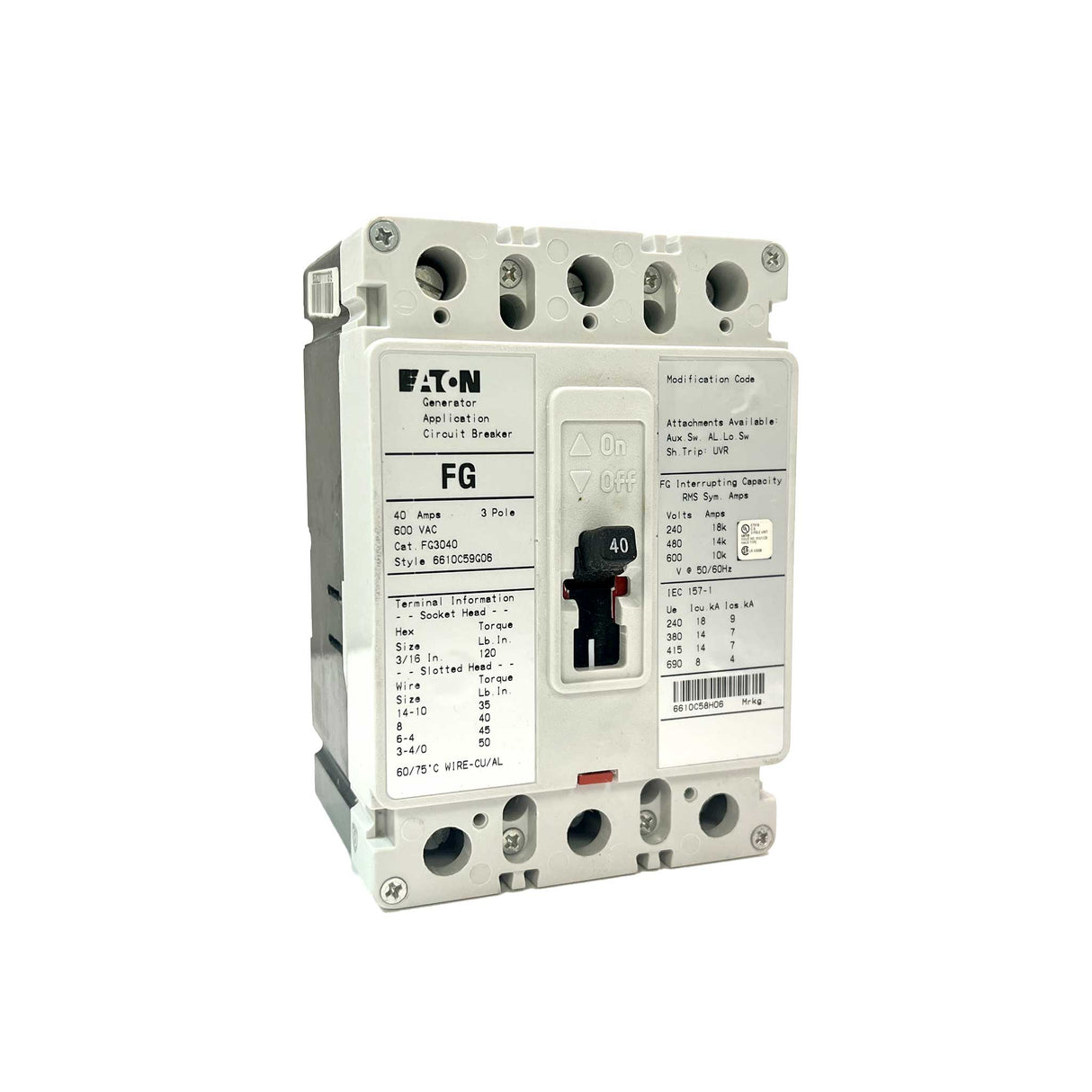 40 Amp 3 Pole Breaker