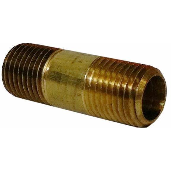 Brass Nipple 1/4 x 2 inches for a PowerTech mobile generator.