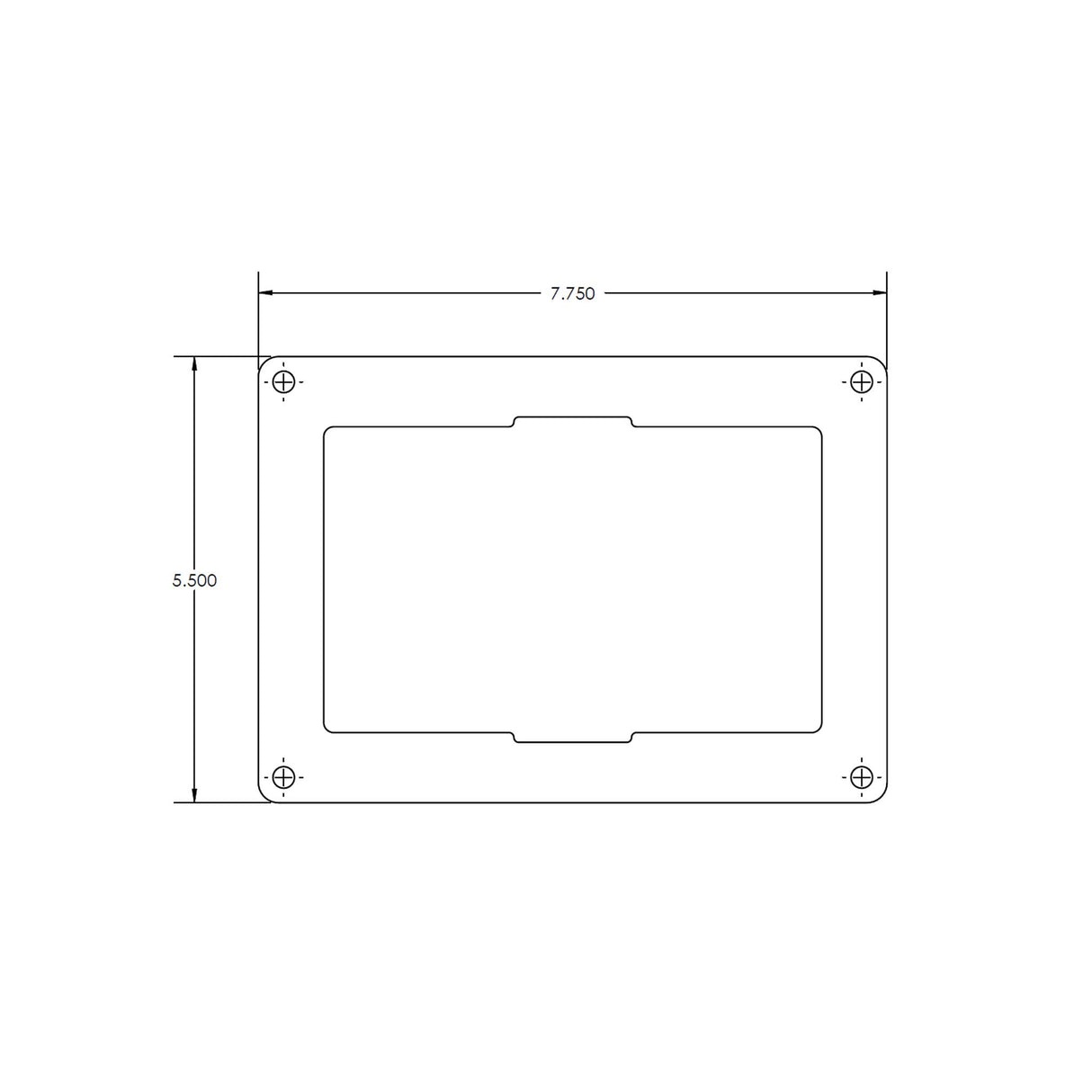 Mounting Plate for a TRP100 Remote Panel