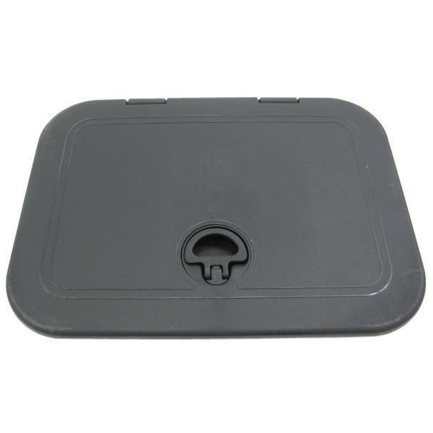 Plastic access door for a PowerTech enclosed generator.