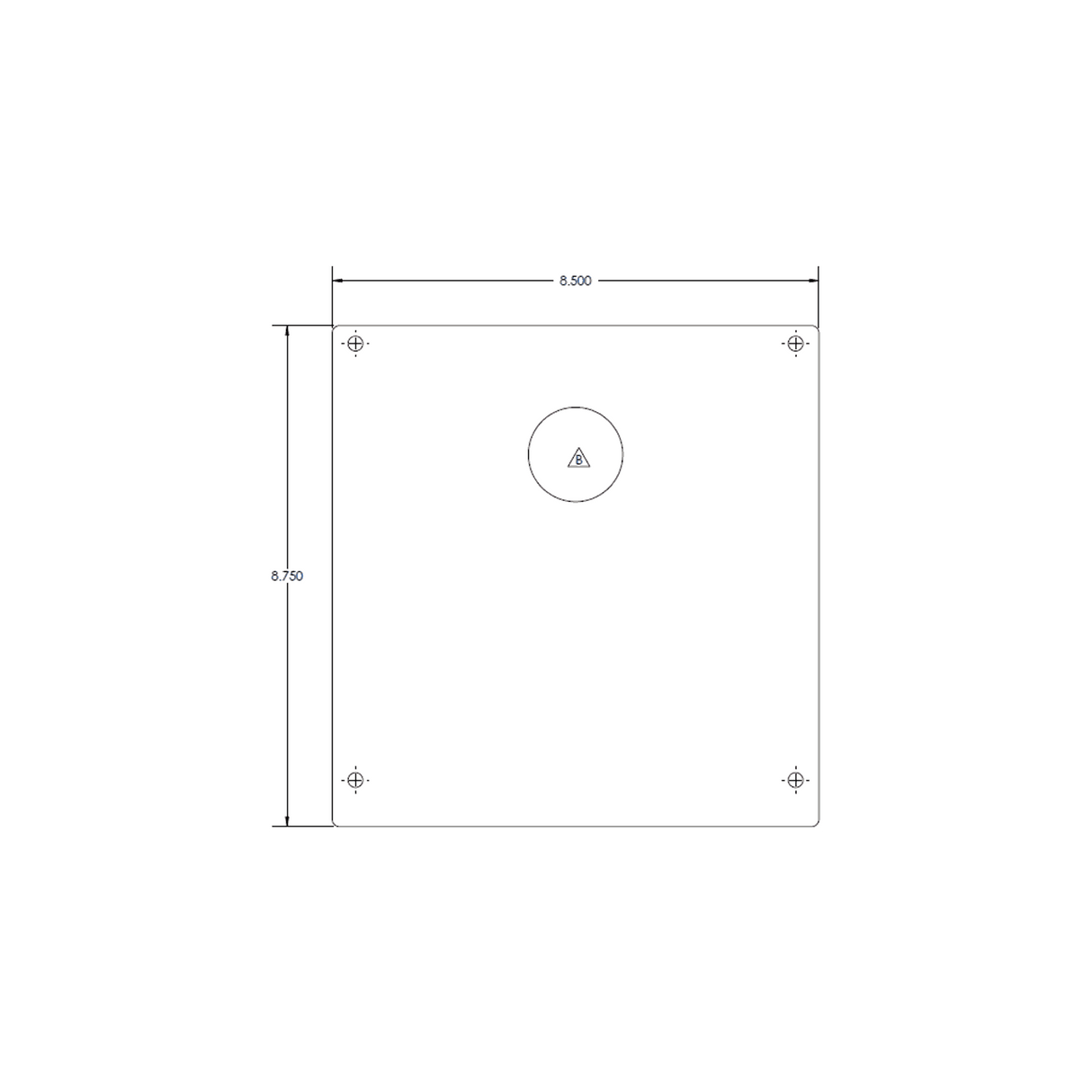 Non-service side panel for custom generator control box