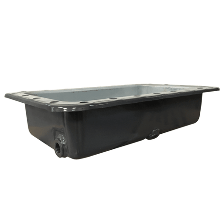 Kubota oil pan for a low profile diesel generator