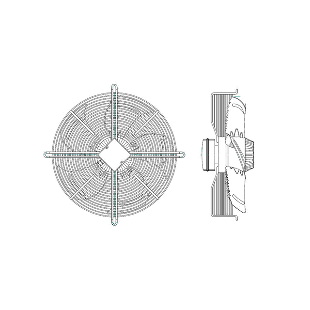 Large Electric Pusher Fan with Capacitor