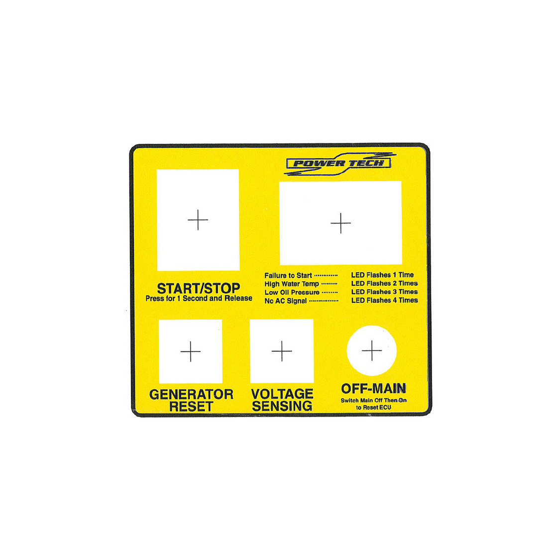 PowerTech Generators - Control Box Decal for ECU Panel – PowerTech Parts