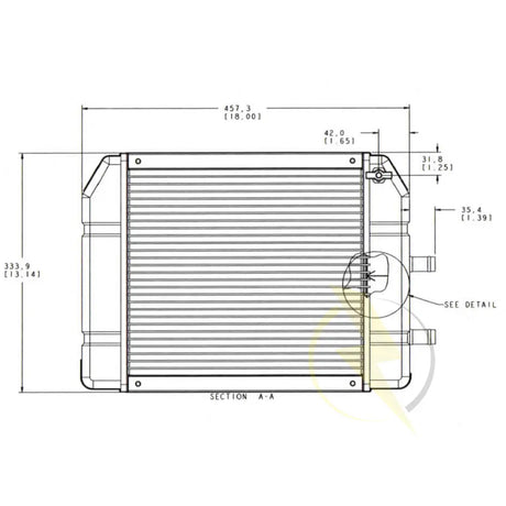 2D Drawing of Sprinter Van generator radiator