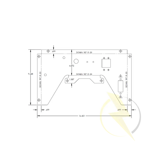 Back panel for control box on a custom mobile generator