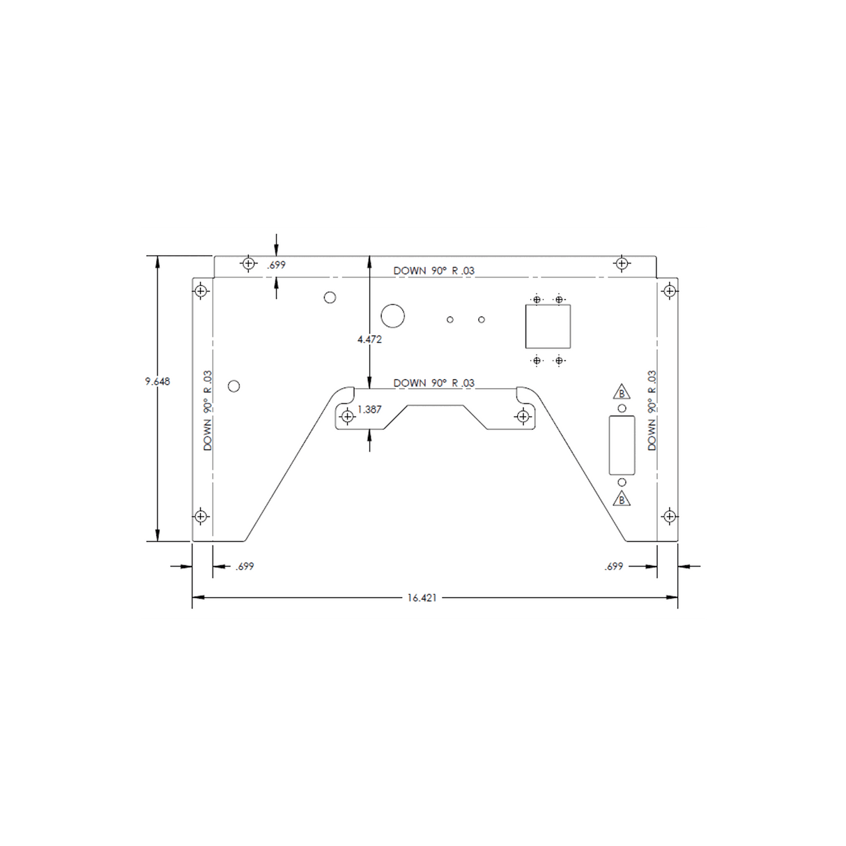 Back panel for control box on a custom mobile generator