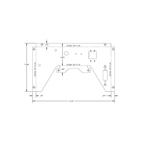 Back panel for control box on a custom mobile generator