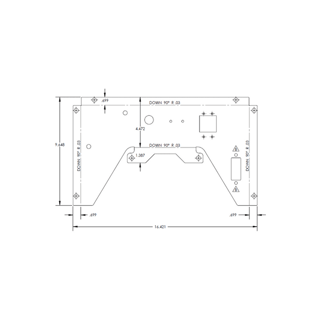 Back panel for control box on a custom mobile generator