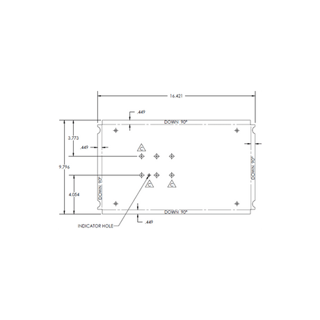 control box top with air cleaner mounting holes