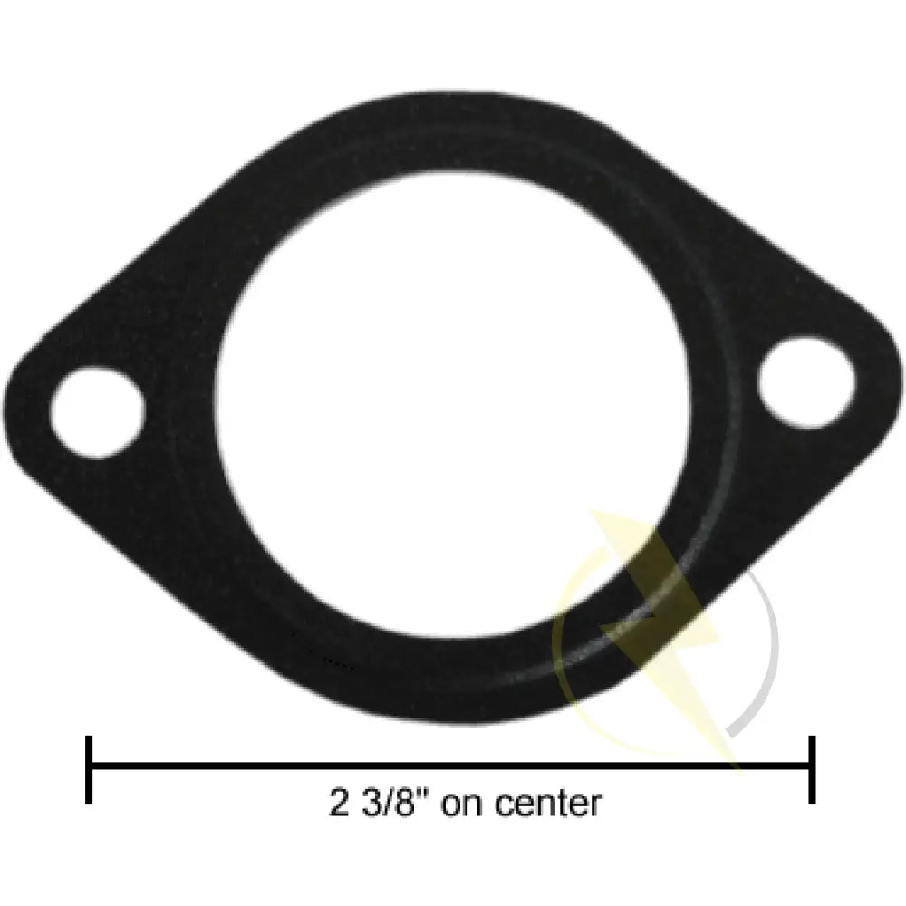 Thermostat gasket for a Kubota PowerTech Generator set.